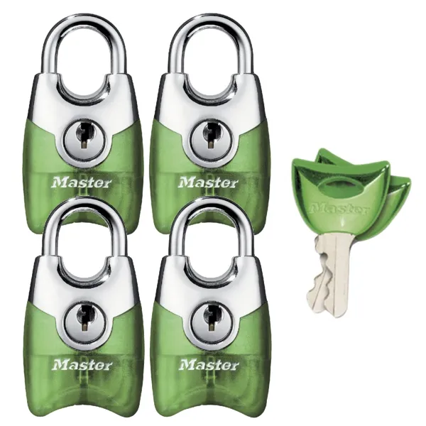 Master Lock Fusion visací zámky 20 mm zelené 4 ks