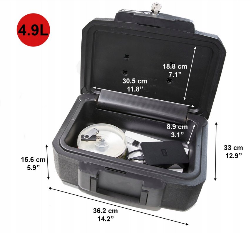 Master Lock H0100EURHRO bezpečnostní kufr černý 4,9 l