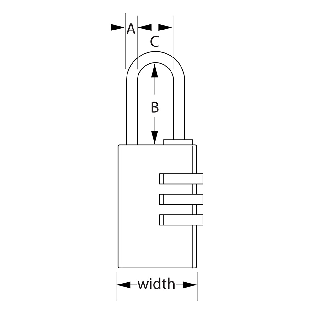 Master Lock 1509EURDAST kombinační visací zámek 30 mm modrý