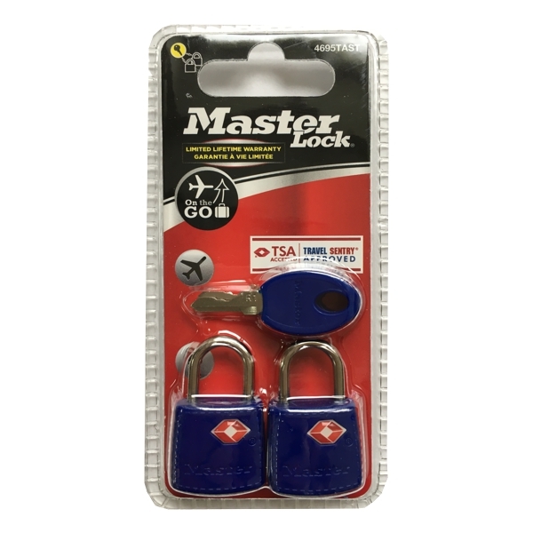 Master Lock 4695EURTAST TSA zámek 23 mm modrý 2 ks
