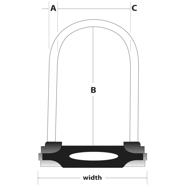Master Lock 8170EURDPRO U zámek na kolo 200 mm černý