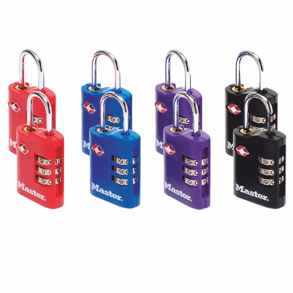 Master Lock 4686EURT kombinační zámek TSA modrý 2 ks