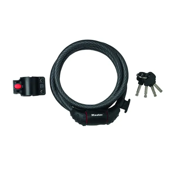 Master Lock 8121EURDPRO lanko na kolo 1,8 m černé 12 mm