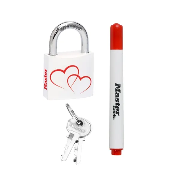 Master Lock 3430EURDLOV visací zámek Two Hearts 30mm
