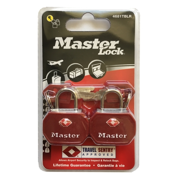 Master Lock 4681EURTBLR visací zámek červený 2 ks TSA