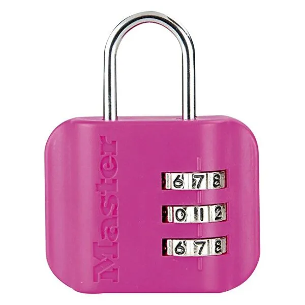 Master Lock 4670EURDCOL kombinační zámek na zavazadla růžový