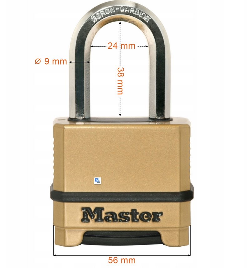 Master Lock Excell M175EURDLF kombinační zámek 56 mm mosaz