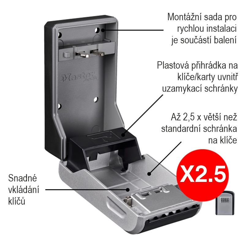 Master Lock 5481EURD nástěnná schránka na klíče Select Access