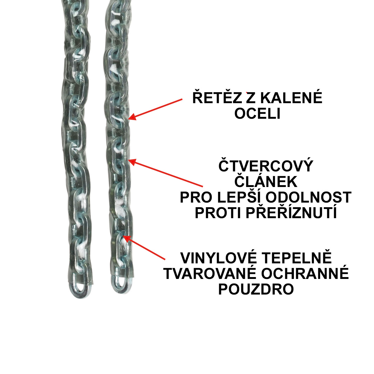 Master Lock 8011EURD řetěz 6 mm 1,0 m kalená ocel