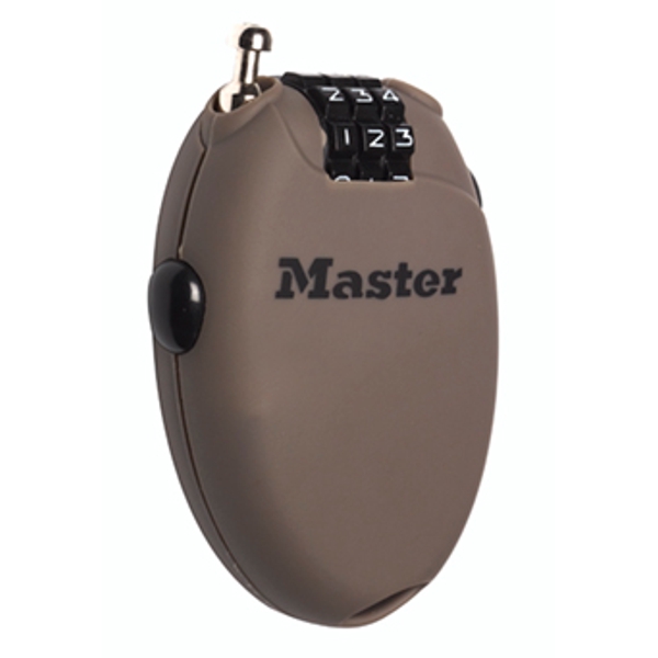 Master Lock 4603EURD zatahovací kabelový zámek hnědý 70 cm