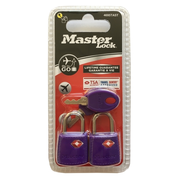 Master Lock 4695EURTAST visací zámek fialový 2 ks TSA