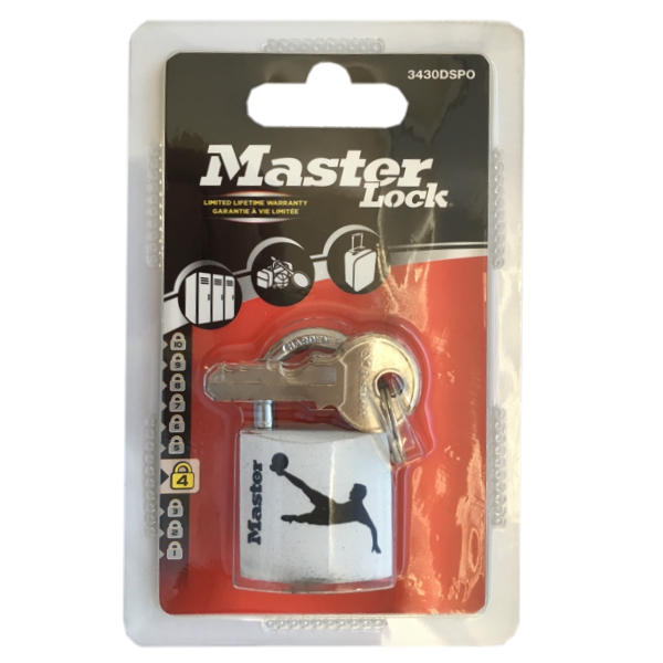 Master Lock 3430EURDSPO Football hliníkový visací zámek 30 mm