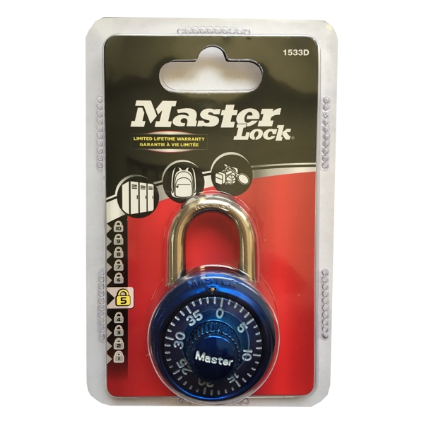 Master Lock 1533EURD kombinační zámek 38 mm modrý
