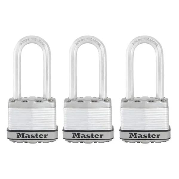 Master Lock Excell M1EURTRILH titanový visací zámek 45 mm 3 ks