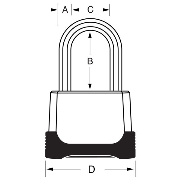 Master Lock Excell M176EURDLH visací zámek 56 mm kombinační