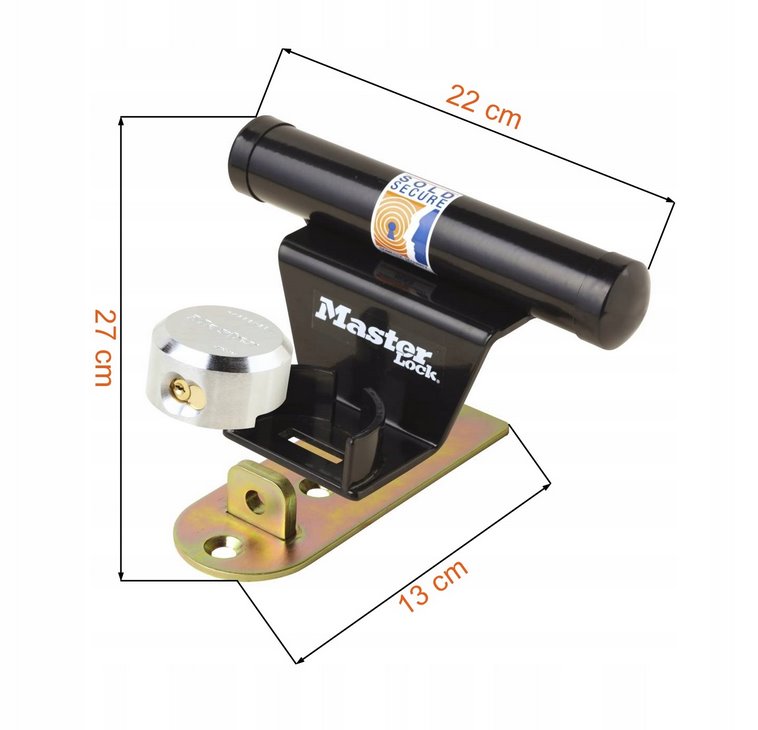 Master Lock 1488EURDAT zámek na garážová vrata tvrzený černý
