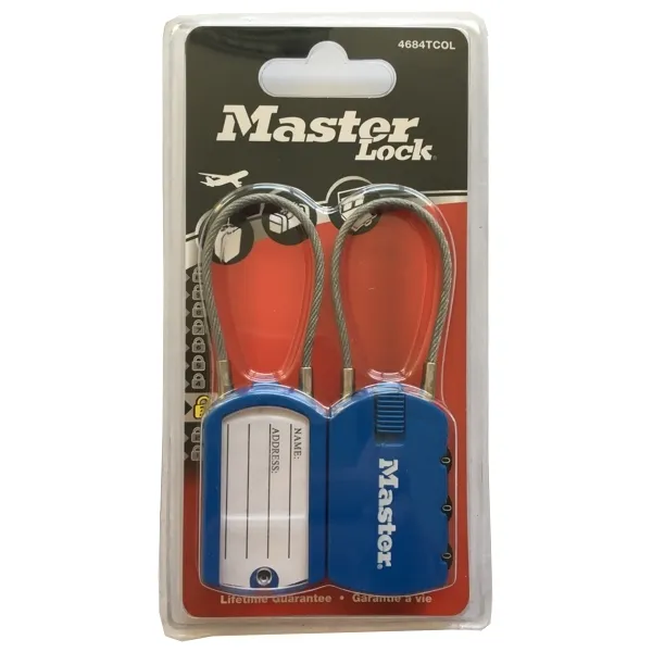 Master Lock 4684EURTCOL TSA zámek 30 mm modrý 2 ks