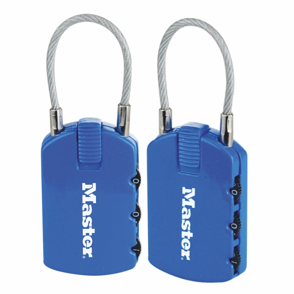 Master Lock 4684EURTCOL TSA zámek 30 mm modrý 2 ks
