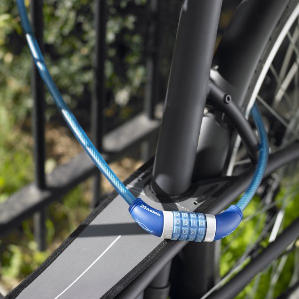 Master Lock 8231EURDPRO lanko na kolo 1,2 m modré kombinační