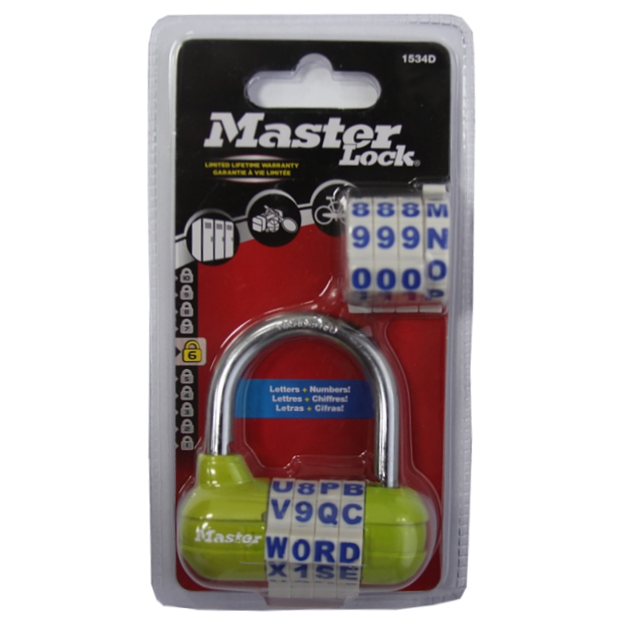 Master Lock 1534EURD kombinační visací zámek zelený 64 mm