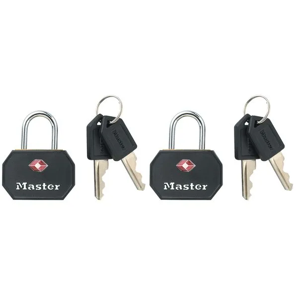 Master Lock TSA 4681EURTBLK visací zámek černý 2 ks na klíč