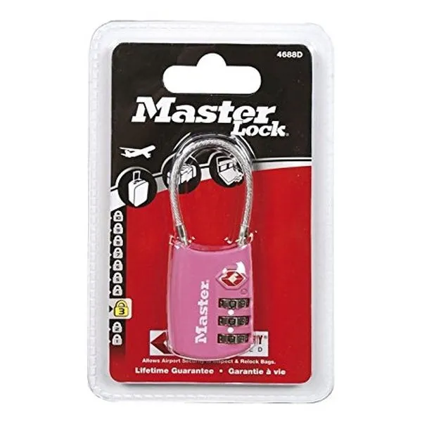 Master Lock 4688EURD kombinační zámek TSA růžový
