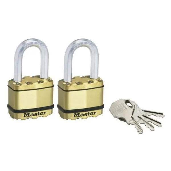 Master Lock Excell M5BEURTLF visací zámek 50 mm 2 ks mosaz