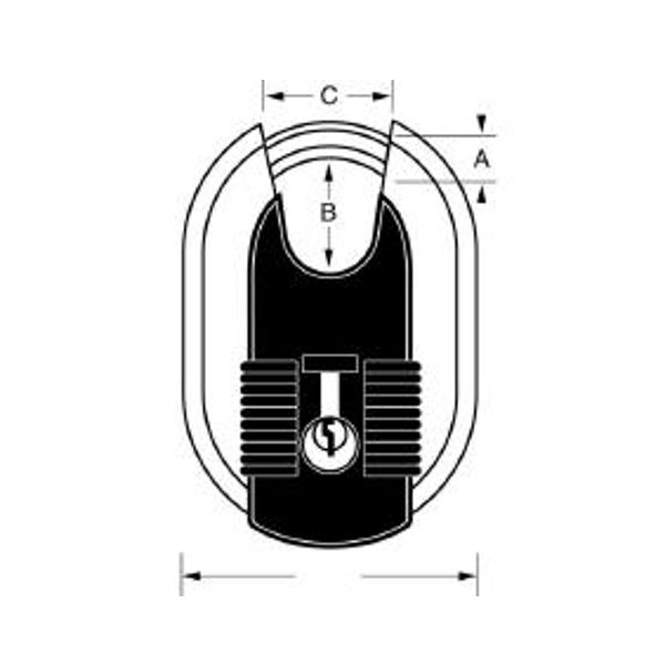 Master Lock 189EURD diskový visací zámek 49 mm nerez