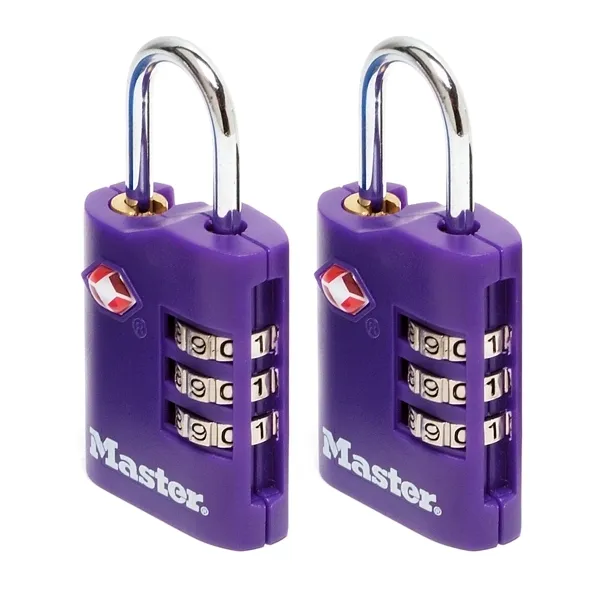 Master Lock 4686EURT kombinační zámek TSA fialový 2 ks
