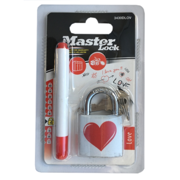 Master Lock 3430EURDLOV visací zámek 30 mm Heart