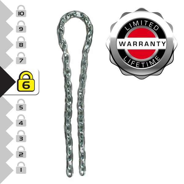 Master Lock 8011EURD řetěz 6 mm 1,0 m kalená ocel