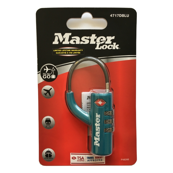 Master Lock 4717EURDBLU TSA zámek na zavazadla modrý