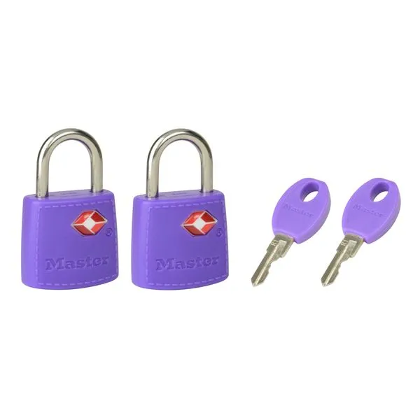 Master Lock 4695EURTAST visací zámek fialový 2 ks TSA