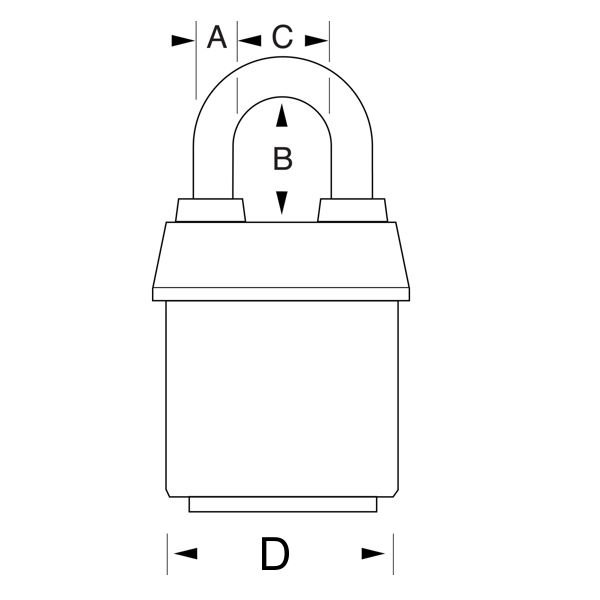 Master Lock Pro 6321EURD visací zámek 54 mm zapuštěný třmen