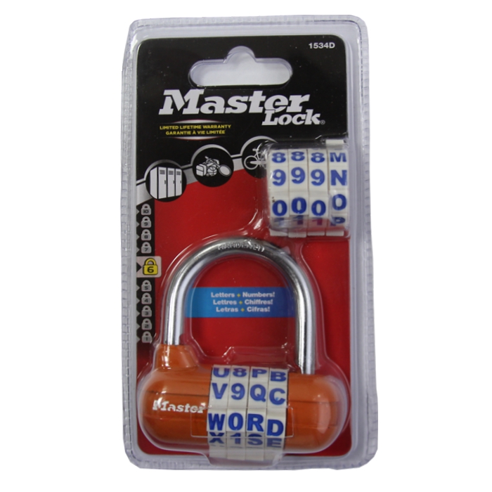 Master Lock 1534EURD kombinační zámek oranžový 64 mm