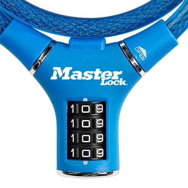 Master Lock 8229EURDPRO lanko na kolo kombinační 0,9 m modré
