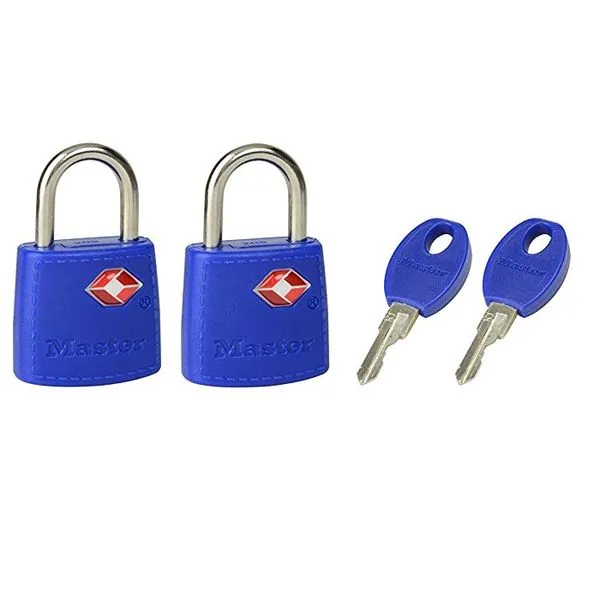 Master Lock 4695EURTAST TSA zámek 23 mm modrý 2 ks