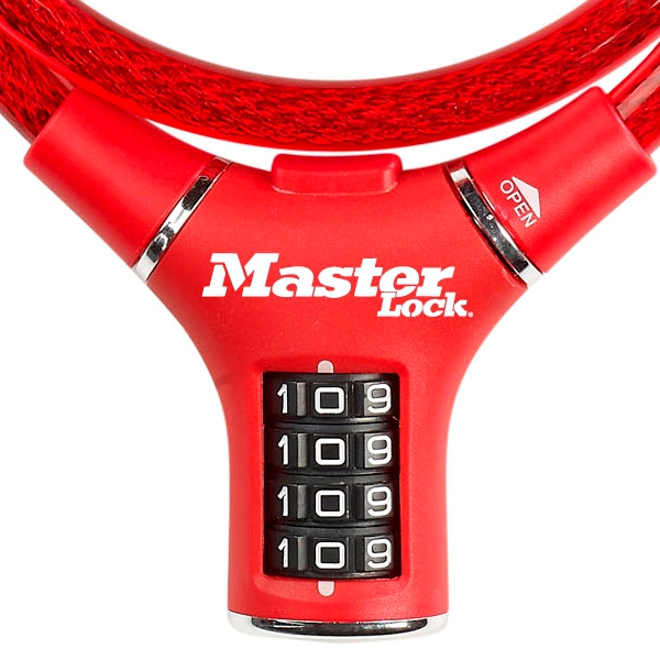 Master Lock 8229EURDPROCOL lanko na kolo 0,9 m červené