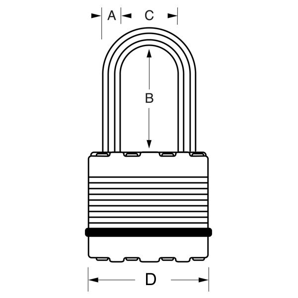 Master Lock Excell M5EURT zámek visací 50 mm 2 ks