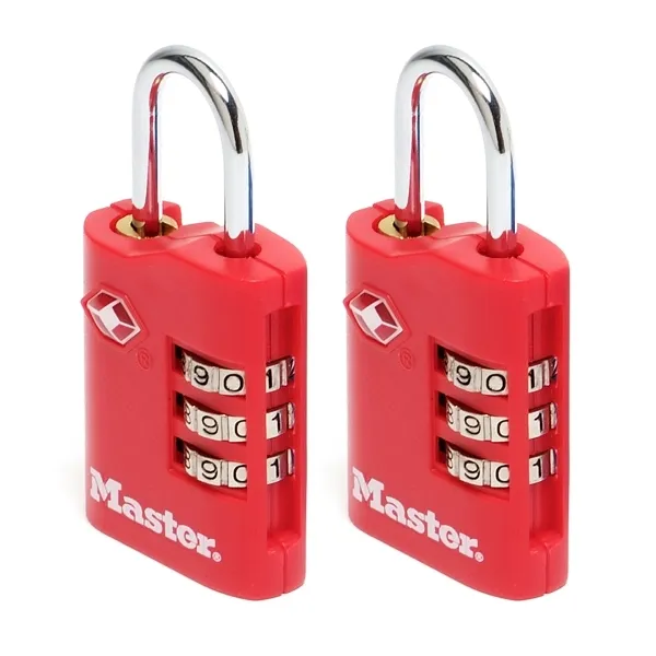 Master Lock 4686EURT kombinační TSA zámek červený 2 ks