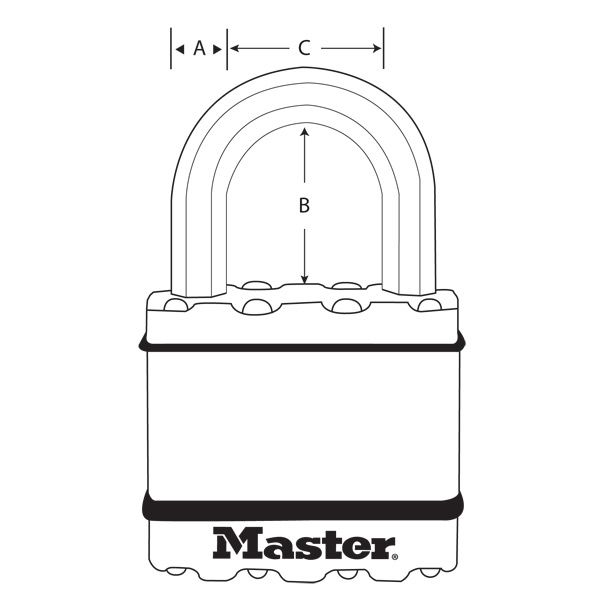 Master Lock Excell M5BEURD visací zámek 50 mm mosazný