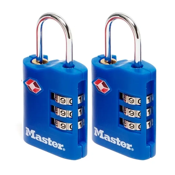 Master Lock 4686EURT kombinační zámek TSA modrý 2 ks