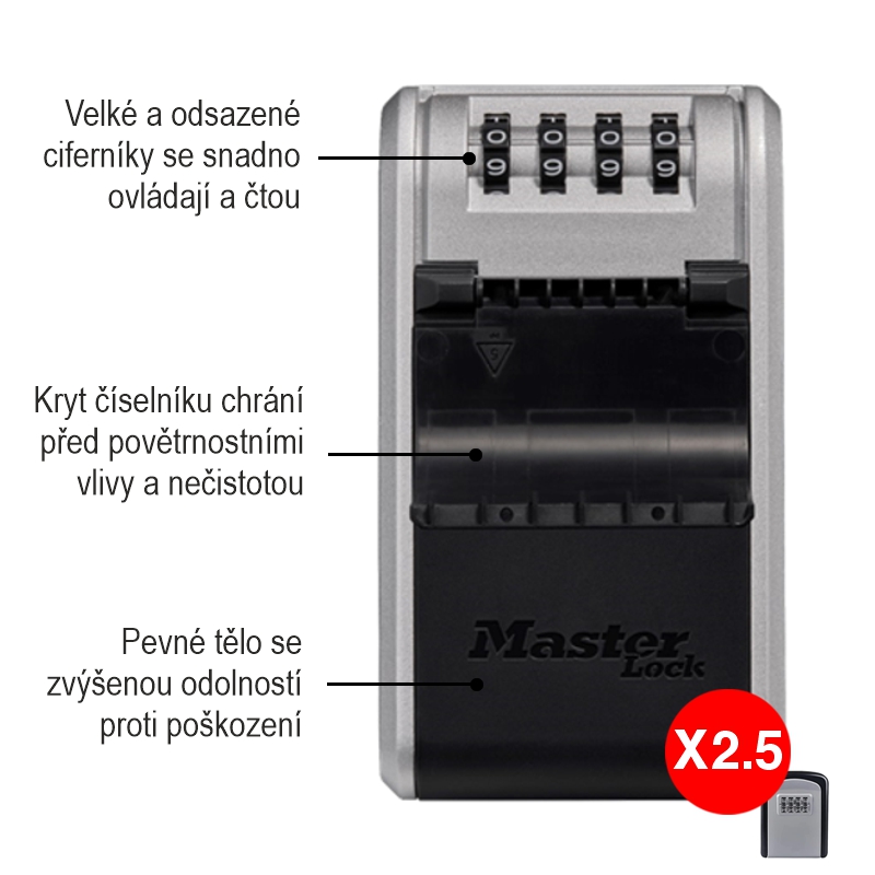 Master Lock 5481EURD nástěnná schránka na klíče Select Access