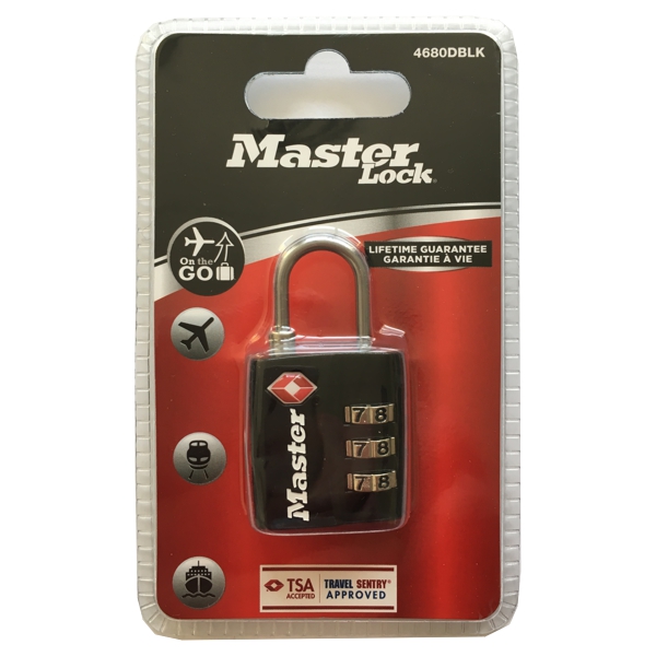 Master Lock 4680EURDBLK TSA zámek 30mm černý