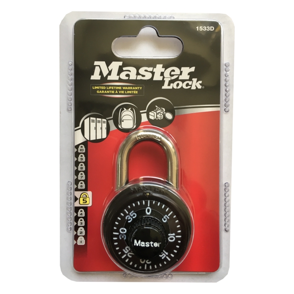 Master Lock 1533EURD kombinační zámek černý 38 mm