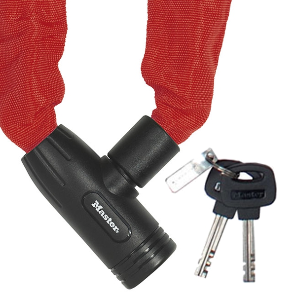 Master Lock 8391EURDPROCOLR řetězový zámek na kolo červený