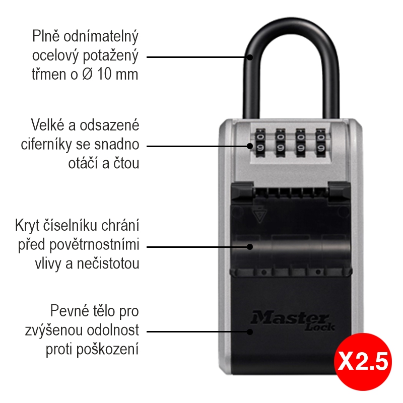 Master Lock 5480EURD schránka na klíče se závěsným okem
