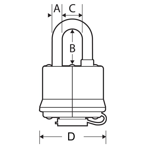 Master Lock 7804EURD visací zámek 40 mm venkovní