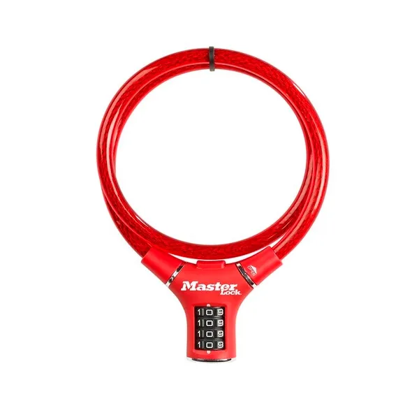 Master Lock 8229EURDPROCOL lanko na kolo 0,9 m červené