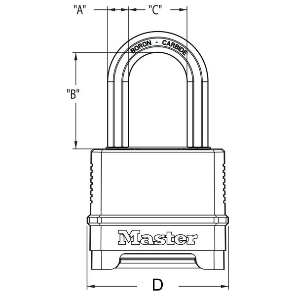 Master Lock Excell M175EURDLH kombinační visací zámek 56 mm
